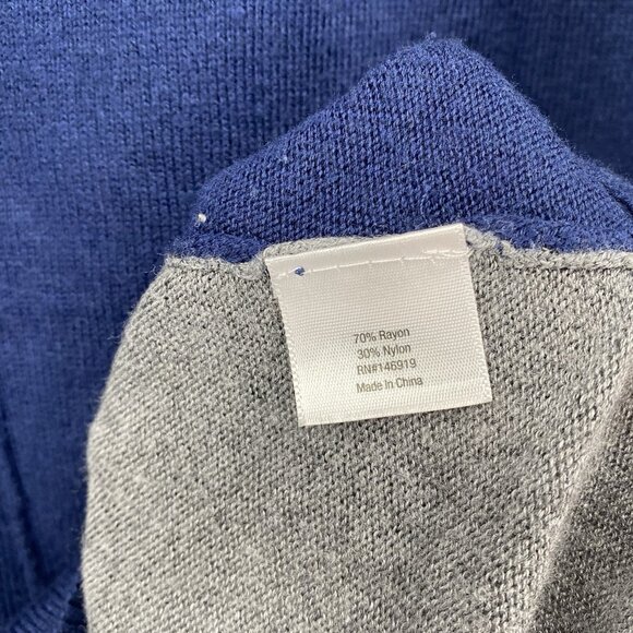 A.N.A Women's Size XL Blue Gray Hi-Low Style Rayon Blend Sweater - Picture 7 of 10